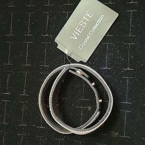 NWOT Vieste Versatil 3-Row Crystal Bracelet/Choker